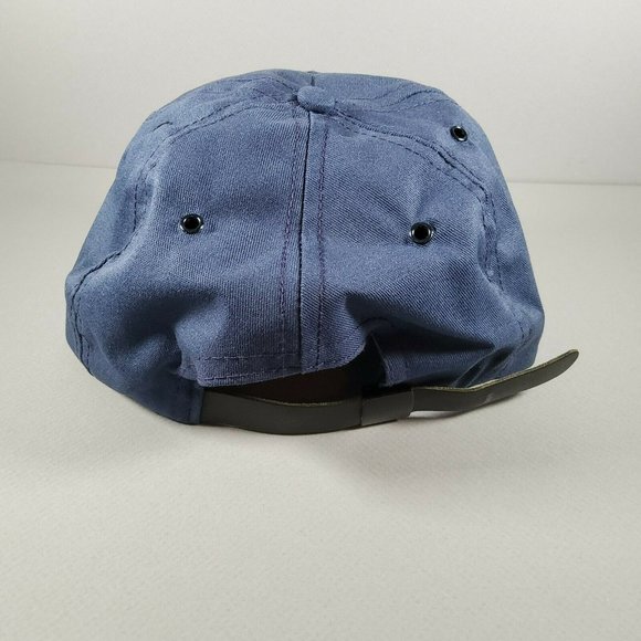 Vtg Atlas Disney Mickey Mouse Shadow Silhouette Navy Gold Strap Back Hat - Picture 3 of 11